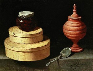 Хуан Ван дер Хамен и Леон. Натюрморт с коробками для сладостей 1621 г. Хуан Ван дер Хамен и Леон. Натюрморт с коробками для сладостей 1621 г.