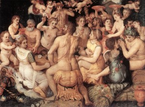 FRANS FLORIS. Banquet of the Gods?Oil on panel, 150 x 198, 1550, Koninklijk Museum voor Schone Kunsten, Antwerp FRANS FLORIS. Banquet of the Gods?Oil on panel, 150 x 198, 1550, Koninklijk Museum voor Schone Kunsten, Antwerp