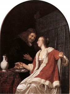 Frans van Mieris, A meal of oysters, 1661, 27 × 20, oil on wood Frans van Mieris, A meal of oysters, 1661, 27 × 20, oil on wood