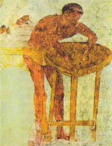 Приготовление к банкету. Фрагмент росписи грота Голини в Орвьето, IV век до н.э.
